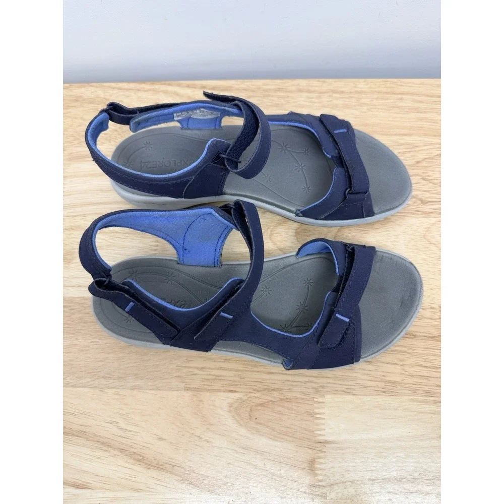 Easy Spirit Explore24 ESEGNITA Sport Sandals Navy Adjustable Comfort Women 8 #65